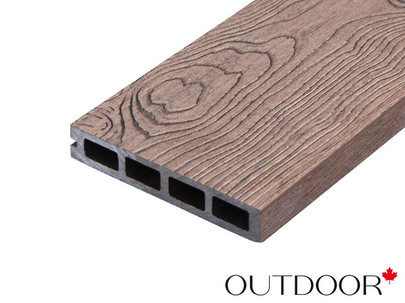 Террасная доска ДПК Outdoor 3D 150*25*4000 мм. завершающая STORM/OCEAN BROWN коричневая микс