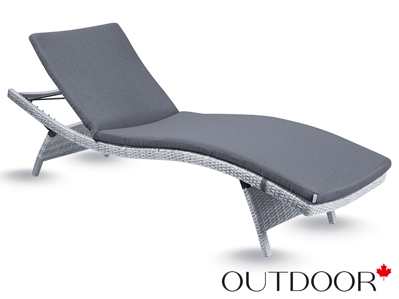 Шезлонг из ротанга OUTDOOR Палермо, светлый микс