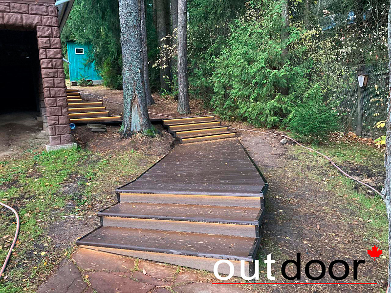 Фасад и ступени из доски Outdoor.