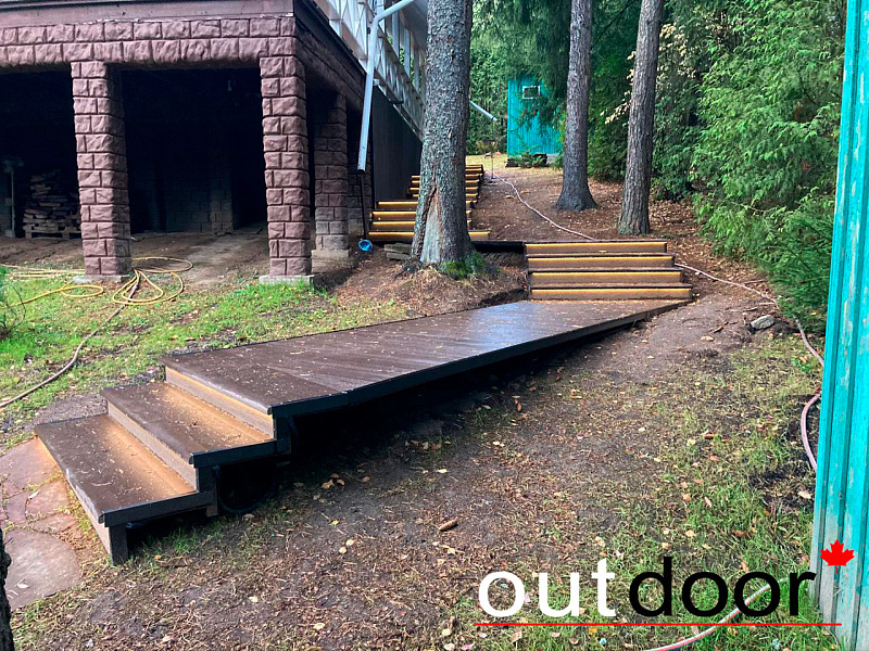 Фасад и ступени из доски Outdoor.