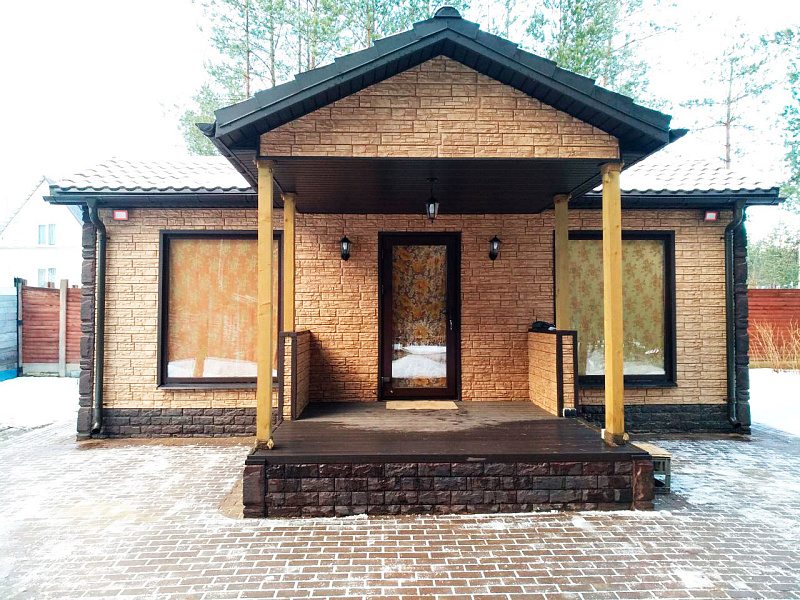 Ограждения из ДПК Outdoor для крыльца дома в Смолевичском районе.