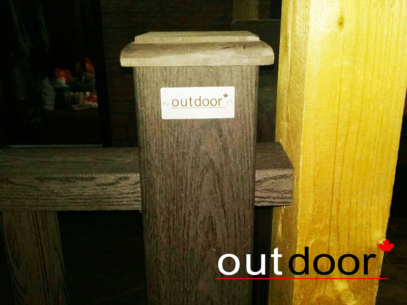 Ограждения из ДПК Outdoor для крыльца дома в Смолевичском районе.