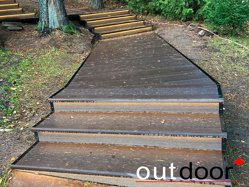 Фасад и ступени из доски Outdoor.