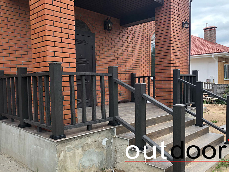 Ограждения из ДПК Outdoor в жилом доме в Колодищах.