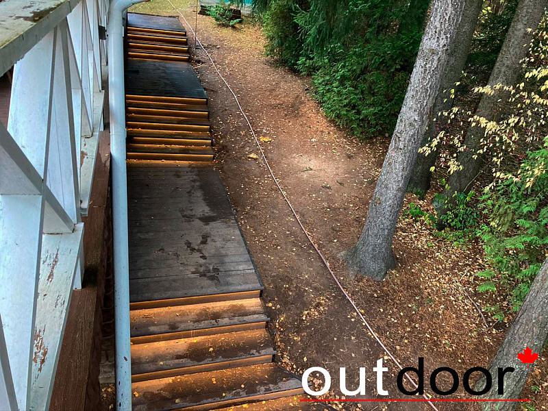 Фасад и ступени из доски Outdoor.
