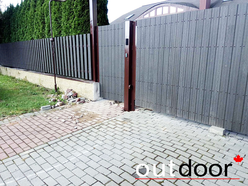 Забор и ворота из доски ДПК бренда Outdoor