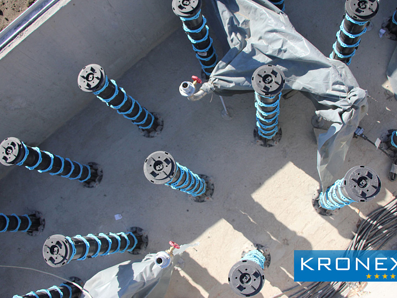 Фонтан в г.Минске на основании из  регулируемых опор Kronex.