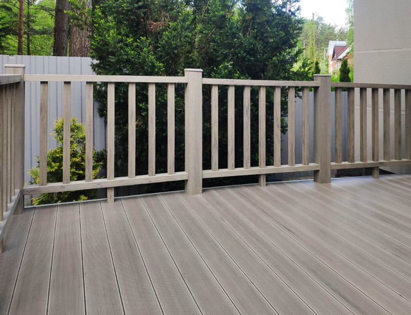 Террасная доска ДПК Outdoor 150*25*4000 мм. вельвет/шлифованная серая микс