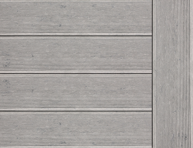 Террасная доска ДПК Outdoor 150*25*4000 мм. вельвет/шлифованная серая микс